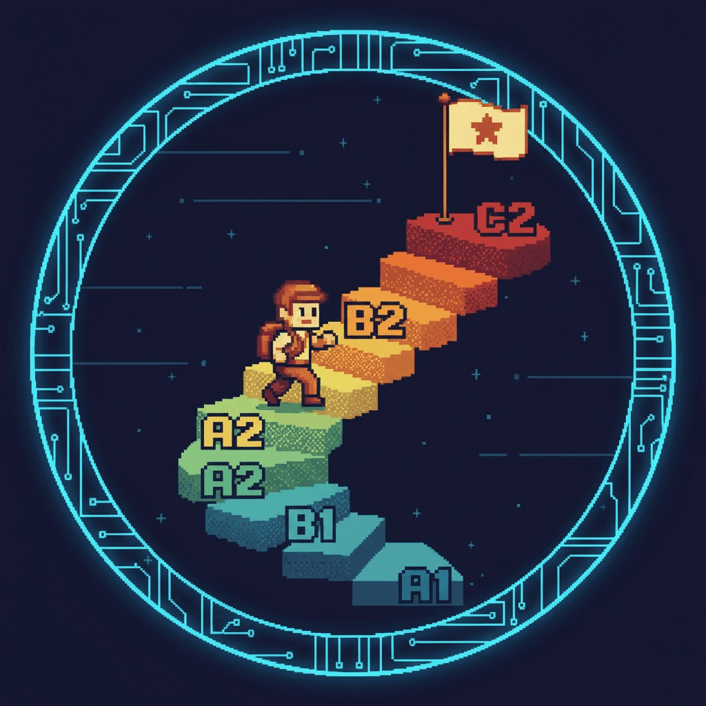 RPG level progression from seedling to tree — pixel art